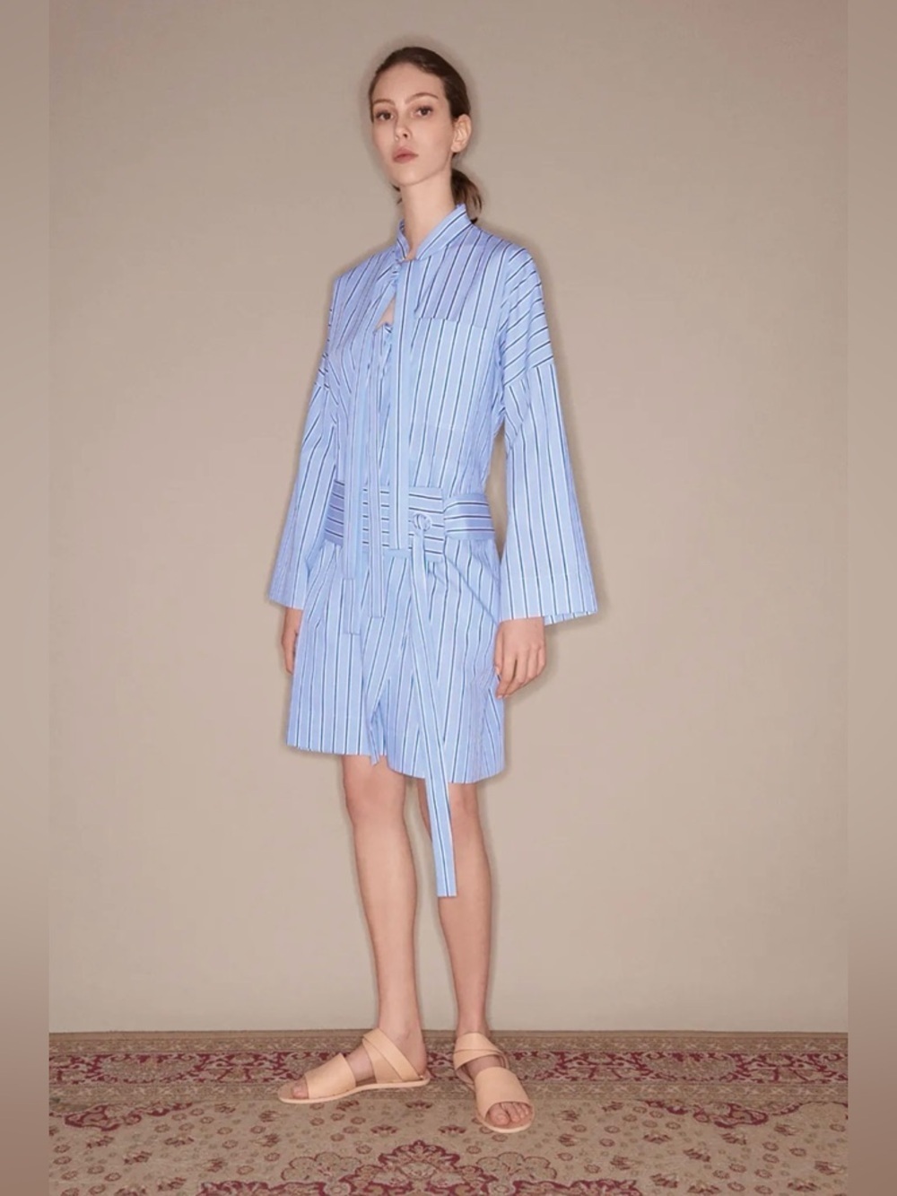 Victoria Victoria Beckham Cotton Striped Dress Size EU 36